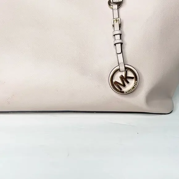 MICHAEL KORS Jet Set Travel Tote Handbag Saffiano Leather Powder Blush Pink OS - Picture 5 of 16